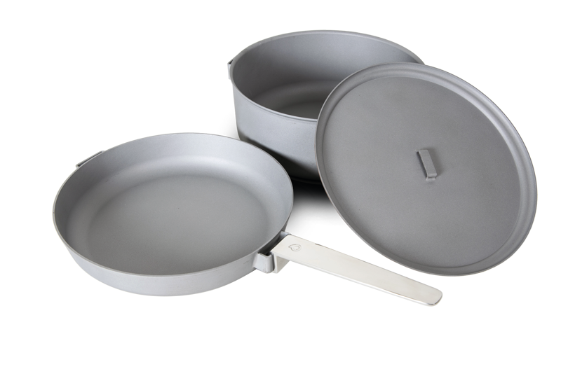 Madog Open Fire Cooking Set - Spun Carbon Steel Dutch Oven Pan Pot and Lid-3